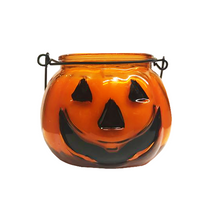 Load image into Gallery viewer, Jack O Lantern Globe  Pumpkin Spice Latte Candle
